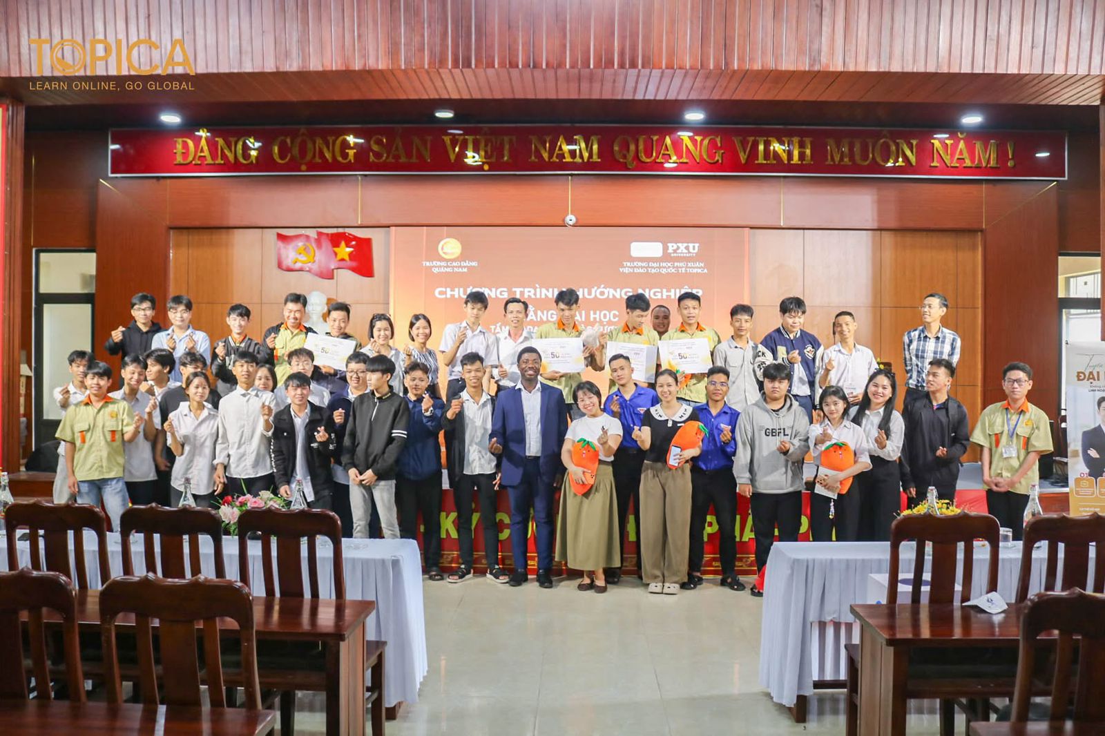 Dr. David Asare with Students in Da Nang